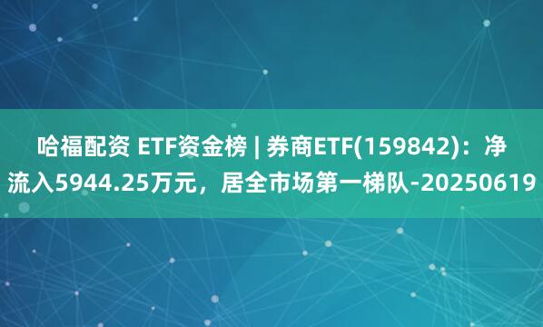 哈福配资 ETF资金榜 | 券商ETF(159842)：净流入5944.25万元，居全市场第一梯队-20250619